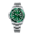 Plongeur Océan 40 – Cadran Soleil Vert | Bracelet en Acier Inoxydable & Lunette Céramique Verte