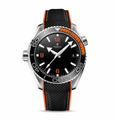 Plongeur Océan 43 – Cadran Noir avec Accents Orange | Boîtier Acier & Bracelet Tissu & Lunette de Plongée Noir-Orange