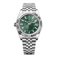 Voyageur Global 42 – Cadran Soleil Vert | Bracelet Jubilee en Acier Inoxydable & Lunette Cannelée