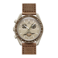 Chronographe 42 – Cadran Beige | Boîtier Sable & Bracelet Marron & Lunette Tachymètre
