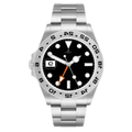 Field 42 – Cadran Noir | Bracelet en Acier & Lunette Fixe 24H