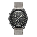 Chronographe 42 – Cadran Noir | Boîtier Gris Foncé & Bracelet Noir & Lunette Tachymètre