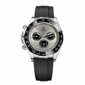 Chronographe 40 – Cadran Noir | Boîtier Acier & Bracelet Caoutchouc Noir