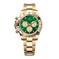 Chronographe 40 – Cadran Vert | Bracelet Ton Or