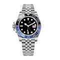 GMT Voyageur 40 – Cadran Noir | Bracelet Jubilee en Acier Inoxydable & Lunette Céramique Bleu-Noir