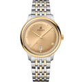 Prestige Classique 40 – Cadran Texturé Champagne | Bracelet Acier & Ton Or