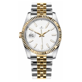 Classique 36 – Cadran Champagne | Bracelet Jubilee Acier & Ton Or & Lunette Cannelée