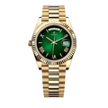 Président 40 – Cadran Ombré Vert | Bracelet Ton Or