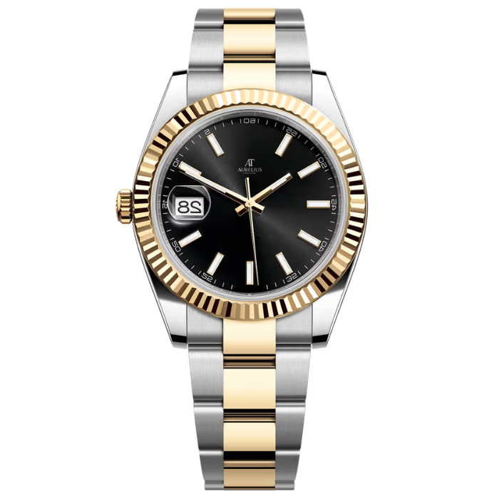 Classique 41 – Cadran Champagne | Bracelet Acier & Ton Or
