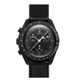 Chronographe Phase 42 – Cadran Noir | Boîtier Noir & Bracelet Noir & Lunette Tachymètre