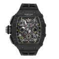 Chronographe Squelette 44 – Cadran Motif Carbone | Boîtier Carbone & Bracelet Caoutchouc
