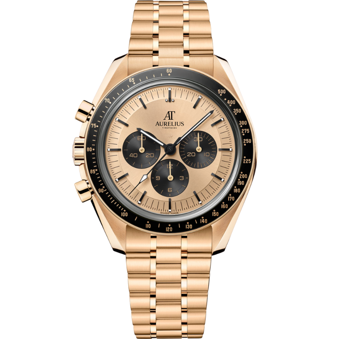 Chronographe Master 42 – Cadran Noir | Bracelet en Acier & Lunette Tachymètre