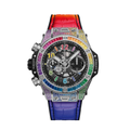 Chronographe Fusion 44 – Cadran Squelette Noir | Boîtier Titane & Bracelet Caoutchouc Noir