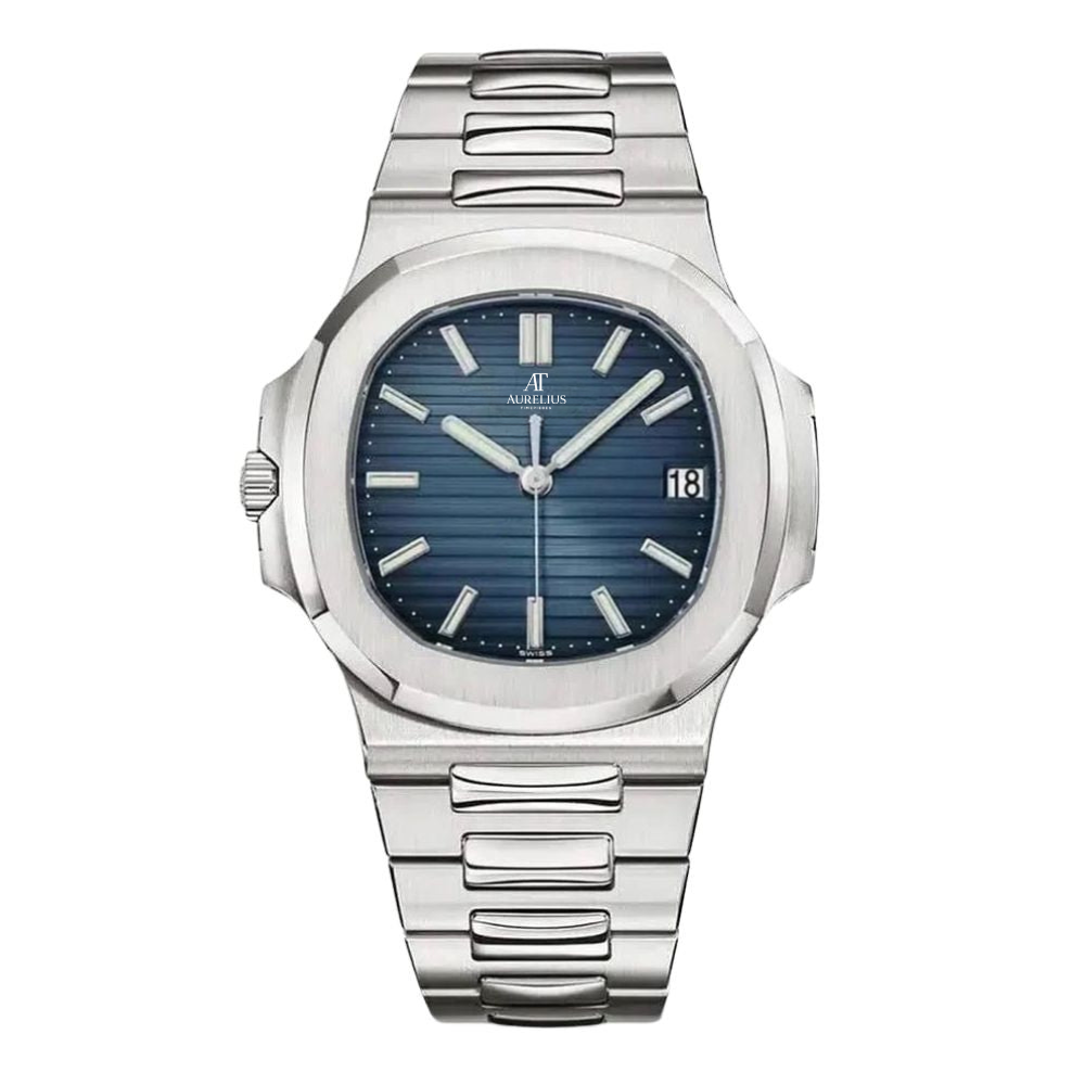 Dégradé Intégré 40 – Cadran Dégradé Bleu | Bracelet en Acier & Lunette Lisse